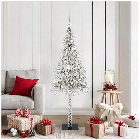 Albero di Natale con 150 LED Bianco 150 cm PE e Acciaio - Foto 2