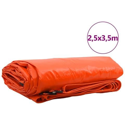 Telo 650g / m² Arancione 2,5 x 3,5 m Tela con rivestimento in PVC - Foto 2