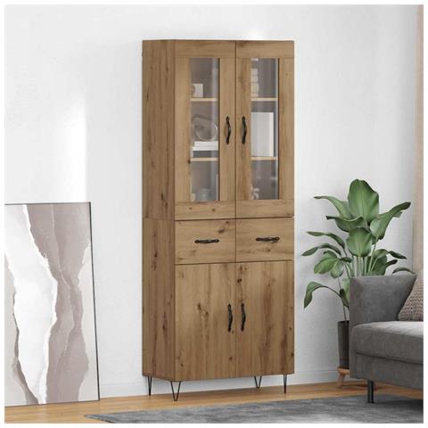 Credenza con cassetto Rovere artigianale 69,5 x 34 x 180 cm - Foto 2