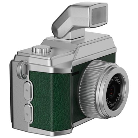 Mini Fotocamera Retrò Con Flash: Video Hd 1080p, Stile Vintage, Registratore Portatile Green - Foto 4