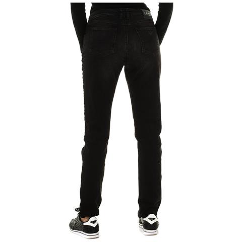 Pantaloni Lunghi In Denim Effetto Consumato 6x5j28-5d08z Donna - Foto 3