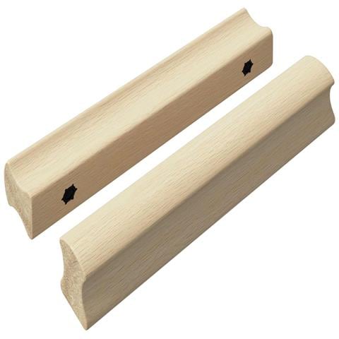 Maniglia Dritta 2 pcs Colore Legno Naturale 130 x 25 x 30 mm - Foto 1
