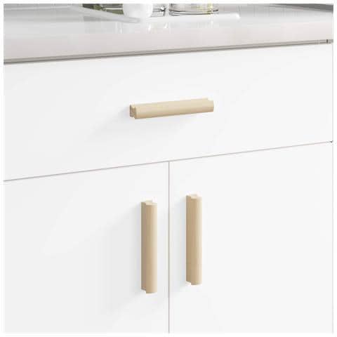 Maniglia Dritta 2 pcs Colore Legno Naturale 130 x 25 x 30 mm - Foto 2
