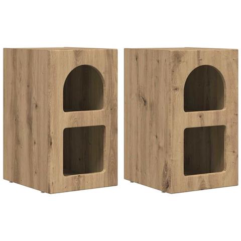 Comodino 2 pcs Rovere artigianale 29,5 x 33,5 x 50 cm - Foto 1