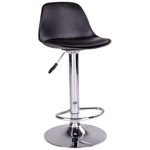 Set Di 2 Sgabelli Alti Trondheim-nero-finta Pelle-41x39x104 Cm - Foto 1
