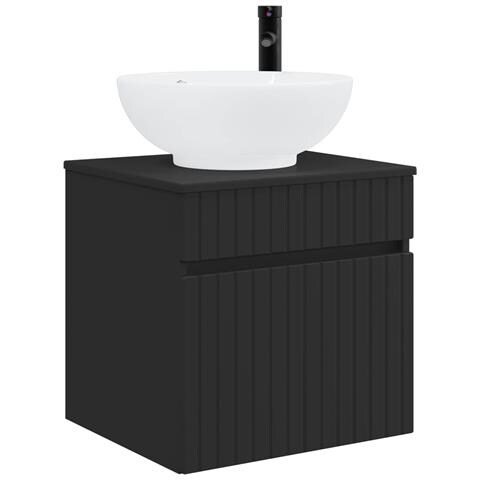 Mobile lavabo da parete Nero 49 x 44,5 x 66,5 cm - Foto 1