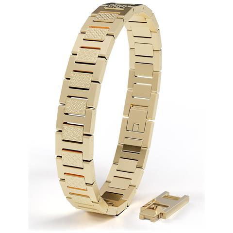 Bracciale Da Uomo Premium ""power"" In Acciaio Chirurgico 316l, Oro, 20 Cm - Foto 1