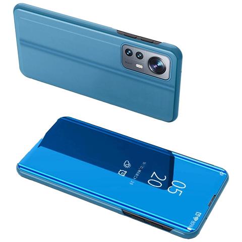 Clear View Case Copertura Per Xiaomi 12 Lite Blu, Custodia A Libro. - Foto 7