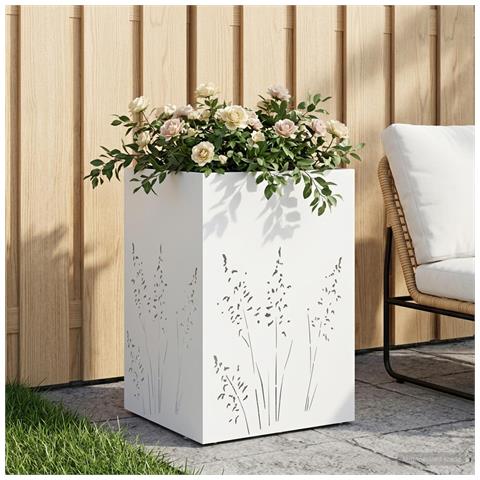 Vaso da giardino Bianco 50 x 50 x 75 cm - Foto 2