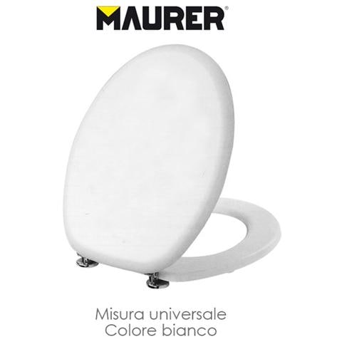 Sedile Wc coprivaso in legno Mdf bianco copriwater standard - Foto 2