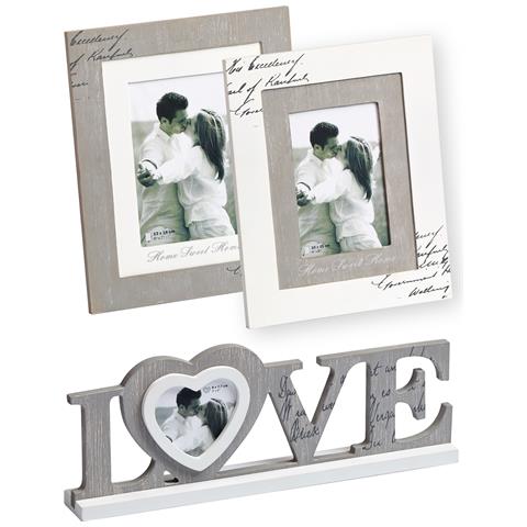 cornice portafo. a 8x7,7 scritta LOVE grigio YF199D - Foto 2