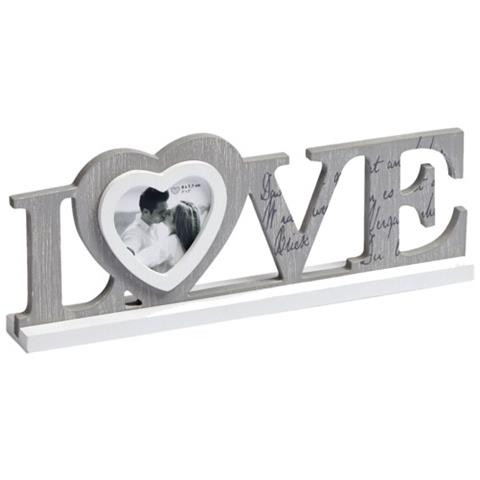 cornice portafo. a 8x7,7 scritta LOVE grigio YF199D - Foto 1
