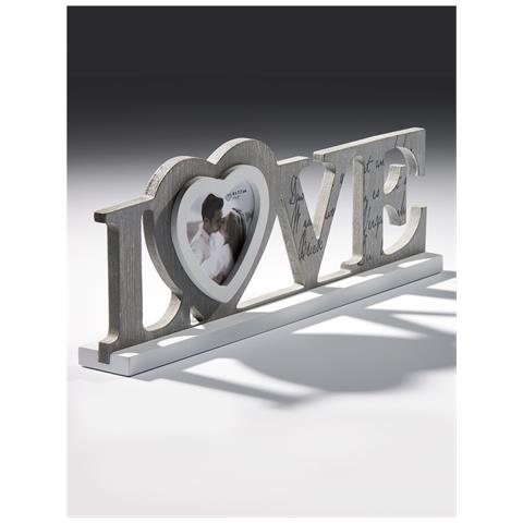 cornice portafo. a 8x7,7 scritta LOVE grigio YF199D - Foto 4