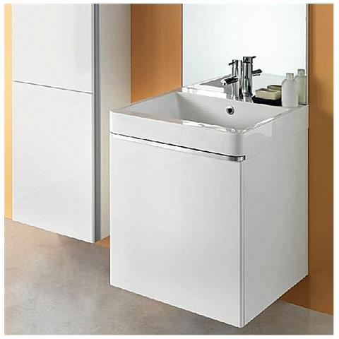 Mobiletto Lavatoio   Collezione Round A 2 Ante - 50 Cm Bianco A Magazzino - Foto 2