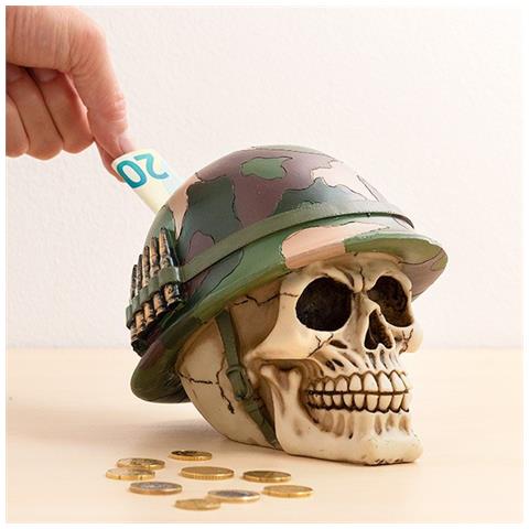 Salvadanaio Teschio Soldato V0300836 - Foto 2