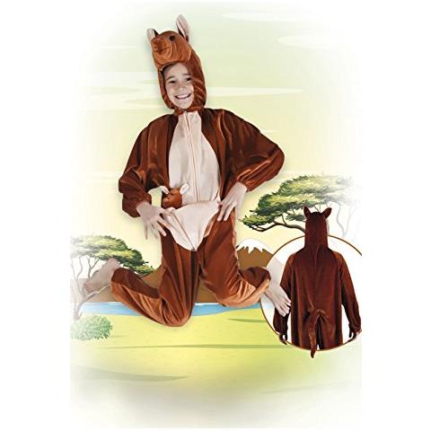 Costume Tuta Peluche Canguro Per Bambini, Marrone, Max 1,40 M, 88212 - Foto 2