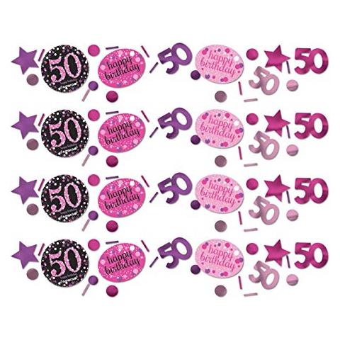 -coriandoli Luccicanti Per 50° Compleanno, Confezione Da 3, 34 G, 1 Pezzo, Rosa, 10022757 - Foto 1