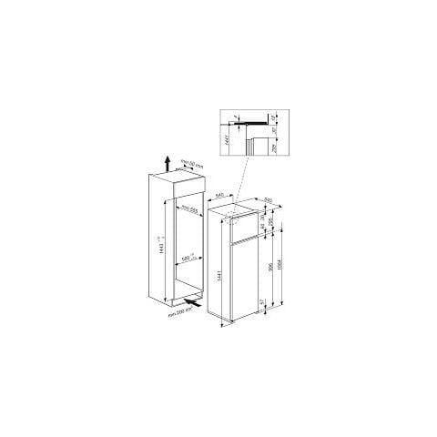 FrigoriferoDoppia Porta da Incasso D8140F Statico Classe F Capacità Lorda / Netta 223 / 176 Litri Colore Bianco - Foto 3