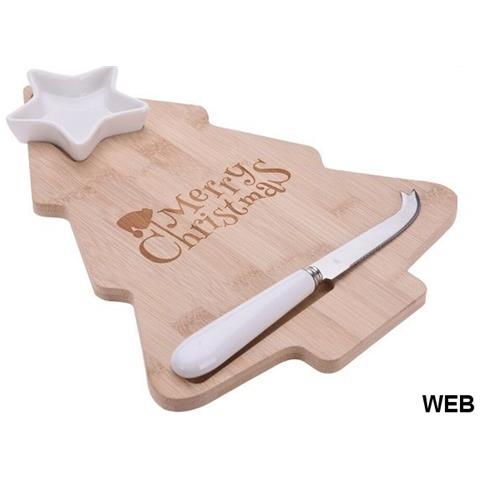 Tagliere In Legno Con Coltello E Ciotola Per Salsa - Foto 1