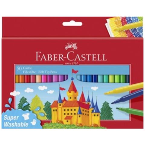 Faber Castell Pennarelli Sottili Il Castello 50 Pezzi Per Confezione - Foto 1