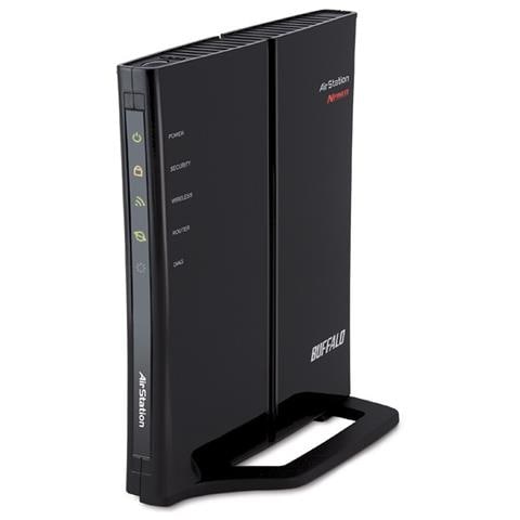 Buffalo WHR-G300N, WPA2, Nero, 0 - 40 °C, 20 - 80%, 140 x 127 x 25 mm, 1, 2, 5.5, 11, 6, 9, 12, 18, 24, 36, 48, 54, 30, 60, 90, 120, 180, 240, 270, 14.4, 28.8, 43.3, 57.7, - Foto 1