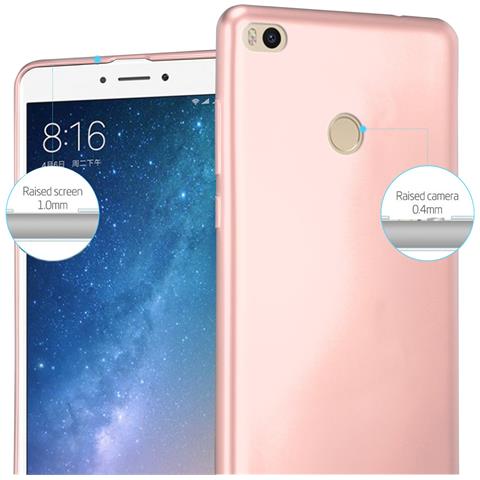 Custodia Compatibile Con Xiaomi Mi Max 2 In Oro Rosa Metallico - Coperchio Protettivo In Silicone Tpu Flessibile - Foto 2
