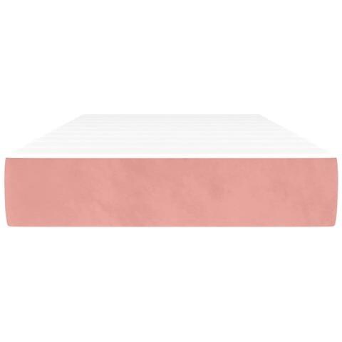 Materasso A Molle Insacchettate Rosa 100x200x20 Cm In Velluto - Foto 2