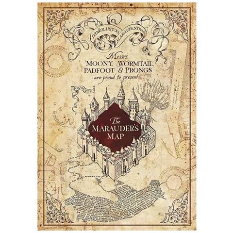 Poster Mappa Del Malandrino -marauder's Map Wallpaper - 91,5 X 61 Cm - Foto 1