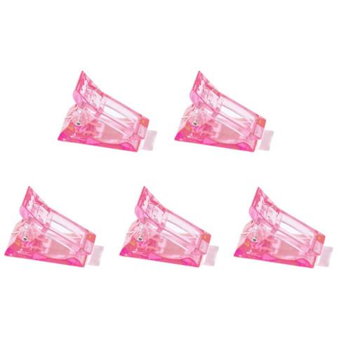 Clip Per Unghie Per Unghie In Gel Confezione Da 5 Rosa - Foto 1