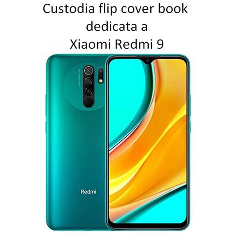 Custodia A Libro Book Case Per Xiaomi Redmi 9 Black - Foto 2