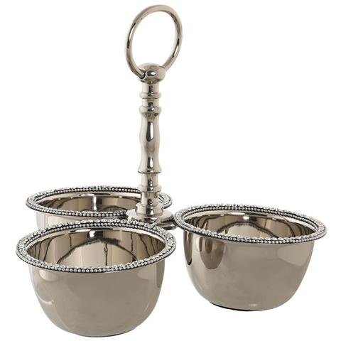 Centrotavola Dkd Home Decor 24 X 24 X 18 Cm Argentato Cromato - Foto 1