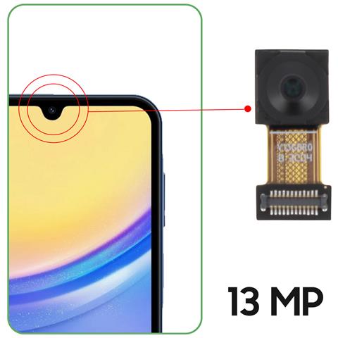 Fotocamera Frontale Originale A15 Sensore Selfie 13mp, Nero - Foto 4