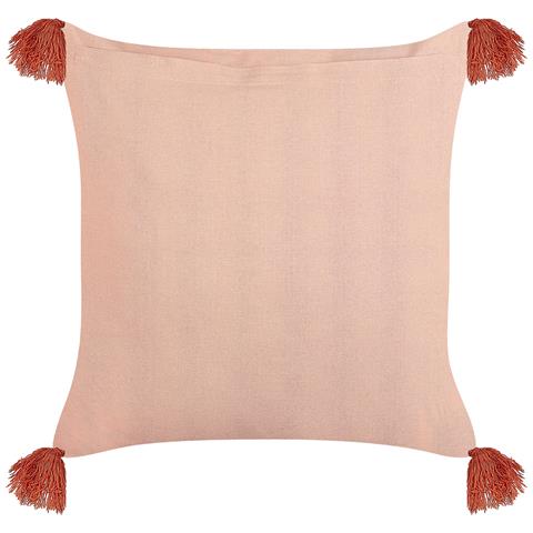 Cuscino Decorativo Rumhora Cotone 45 X 45 Cm Floreale Stampa A Blocchi Rosa - Foto 6