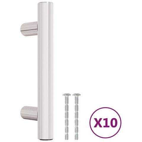 Maniglie Per Mobili 10pz Argento 64mm In Acciaio Inox - Foto 2