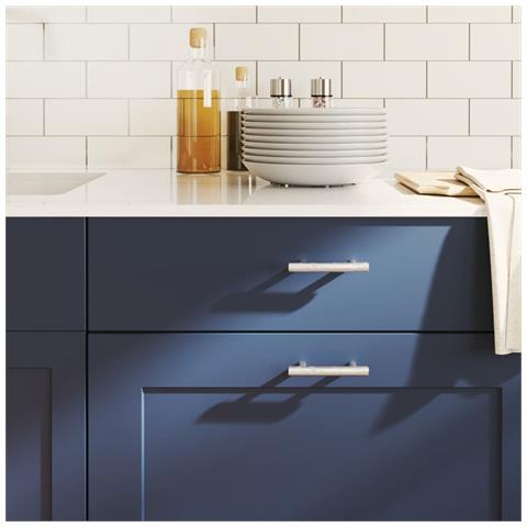 Maniglie Per Mobili 10pz Argento 64mm In Acciaio Inox - Foto 1