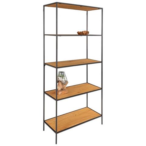 Libreria Vita - Marrone - Metallo - 36x80x170 Cm - Foto 1