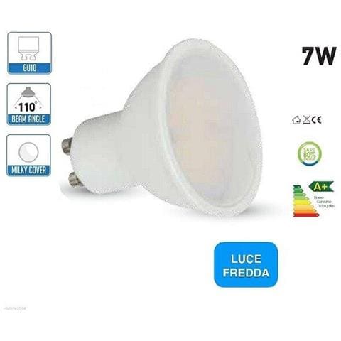 Lampada Lampadina Led Faretto Incasso Gu10 7w Spotlight Luce Bianca Fredda 6000k - Foto 1
