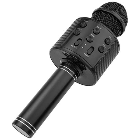Microfono Karaoke Bluetooth Registrazione E Slot Per Scheda Micro-sd, Nero - Foto 1