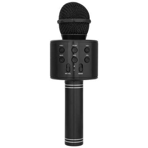 Microfono Karaoke Bluetooth Registrazione E Slot Per Scheda Micro-sd, Nero - Foto 2