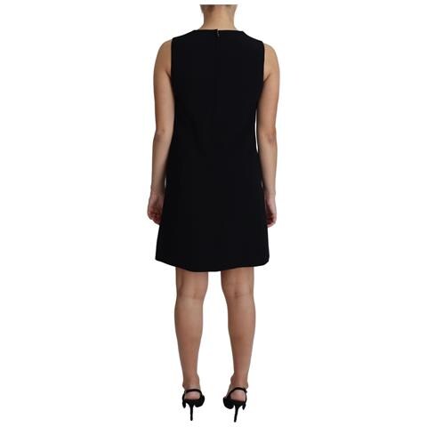 Miniabito A Trapezio In Viscosa Nera Elasticizzata - It36 - Xs - Foto 2