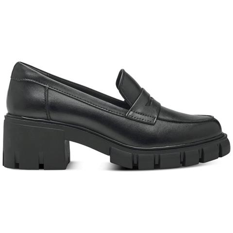 Black Casual Closed Loafers Mocassino Pelle Scarpe Donna Nero Eu 37, 1-24439-41 003 - Foto 2