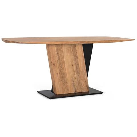 Tavolo Da Pranzo In Legno Di Acacia Multicolor. 76x100x240 - Foto 2