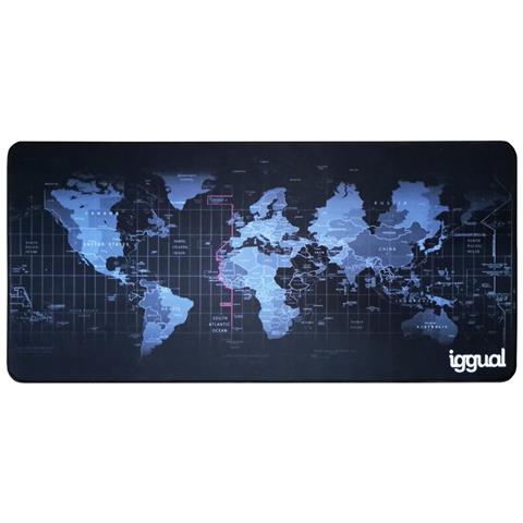 iggual IGG316887 tappetino per mouse Tappetino per mouse per gioco da computer Nero, Blu - Foto 1