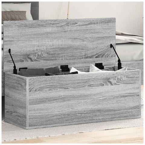 Contenitore Portaoggetti Grigio Sonoma 90x35x35 Cm Truciolato - Foto 1