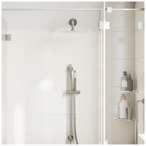 Testa Doccia A Pioggia In Acciaio Inox 304 25x25 Cm Quadrata - Foto 3