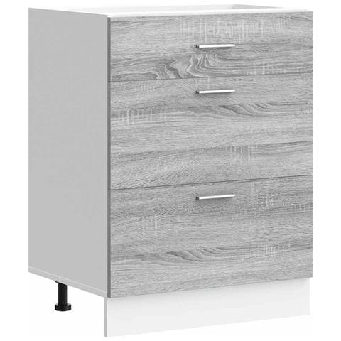 Base da Cucina “Lyon” Grigio Sonoma in Legno Multistrato - Foto 1