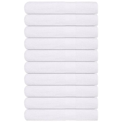 Asciugamani 10 Pz Bianchi 100x200 Cm 360 G/m 100% Cotone - Foto 1