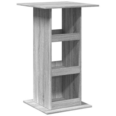 Tavolo Bar Portaoggetti Grigio Sonoma 60x60x102 Cm Multistrato - Foto 2