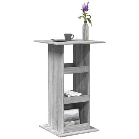 Tavolo Bar Portaoggetti Grigio Sonoma 60x60x102 Cm Multistrato - Foto 1