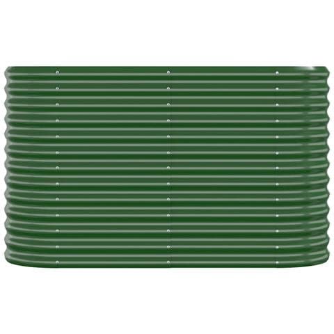 Letto Giardino Acciaio Verniciato A Polvere 114x40x68 Cm Verde - Foto 2
